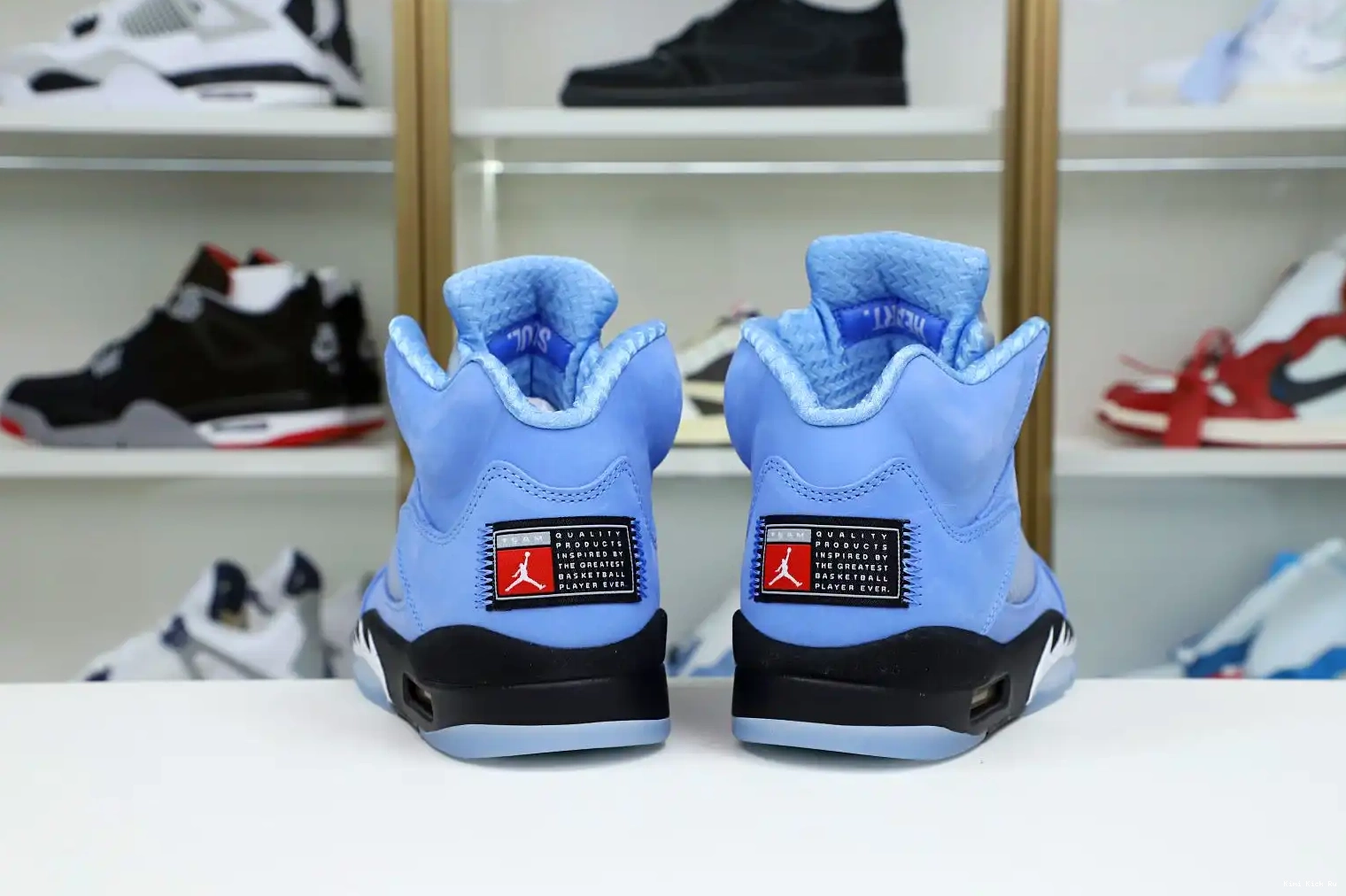 SE Kimikick JORDAN BLEU 401 BLACK-WHITE DV1310 AIR 5 BLUE RETRO UNIVERSITY 0630
